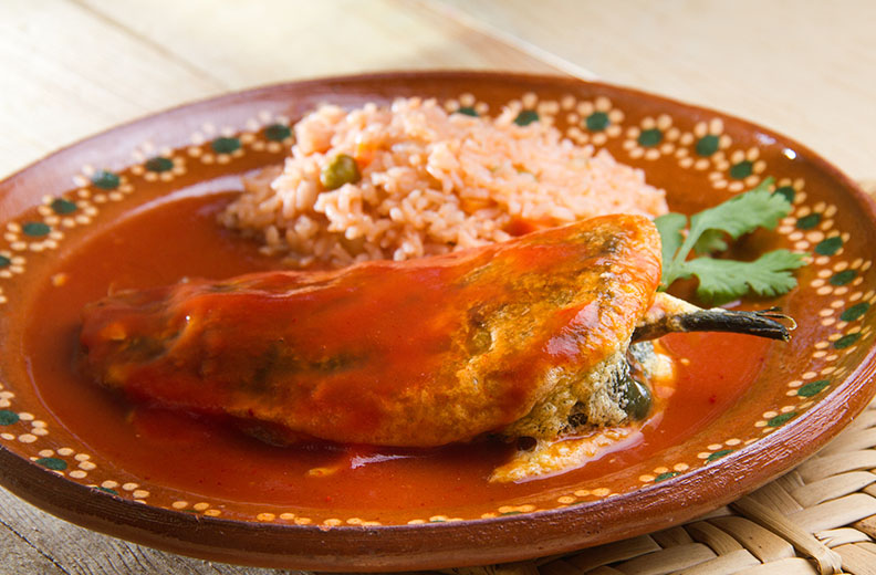 Chile relleno vegano